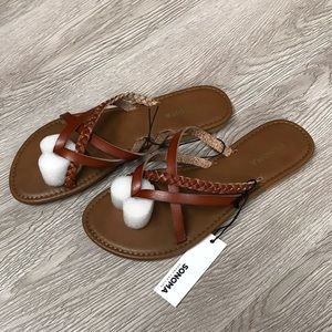 Sonoma Criss Cross Cognac Sandals